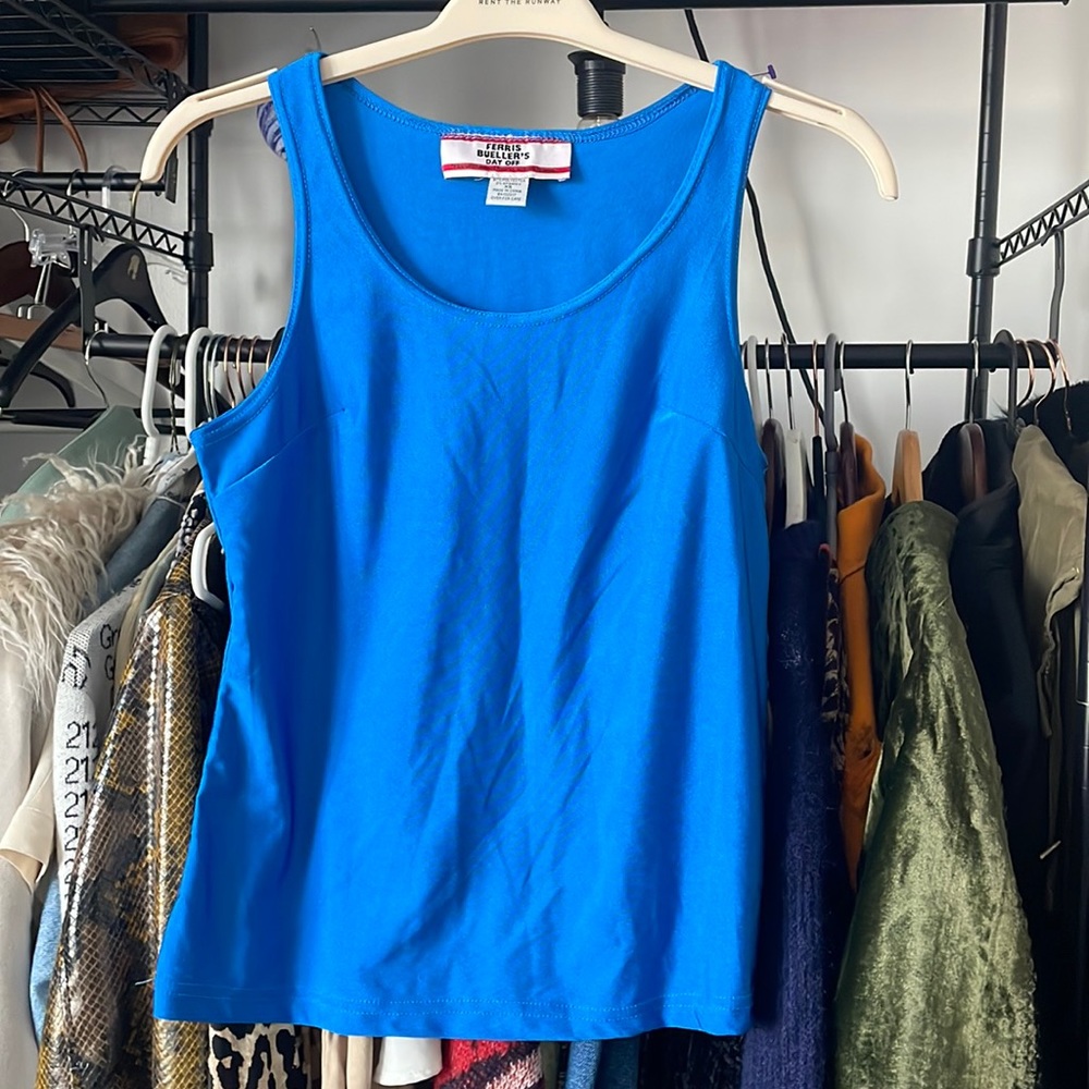 Ferris Bueller’s Day Off Blue Lurex Tank Top